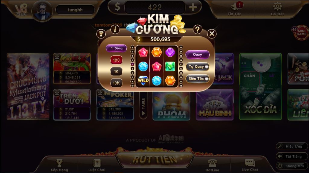 Huong dan choi game Kim Cuong V8 Club
